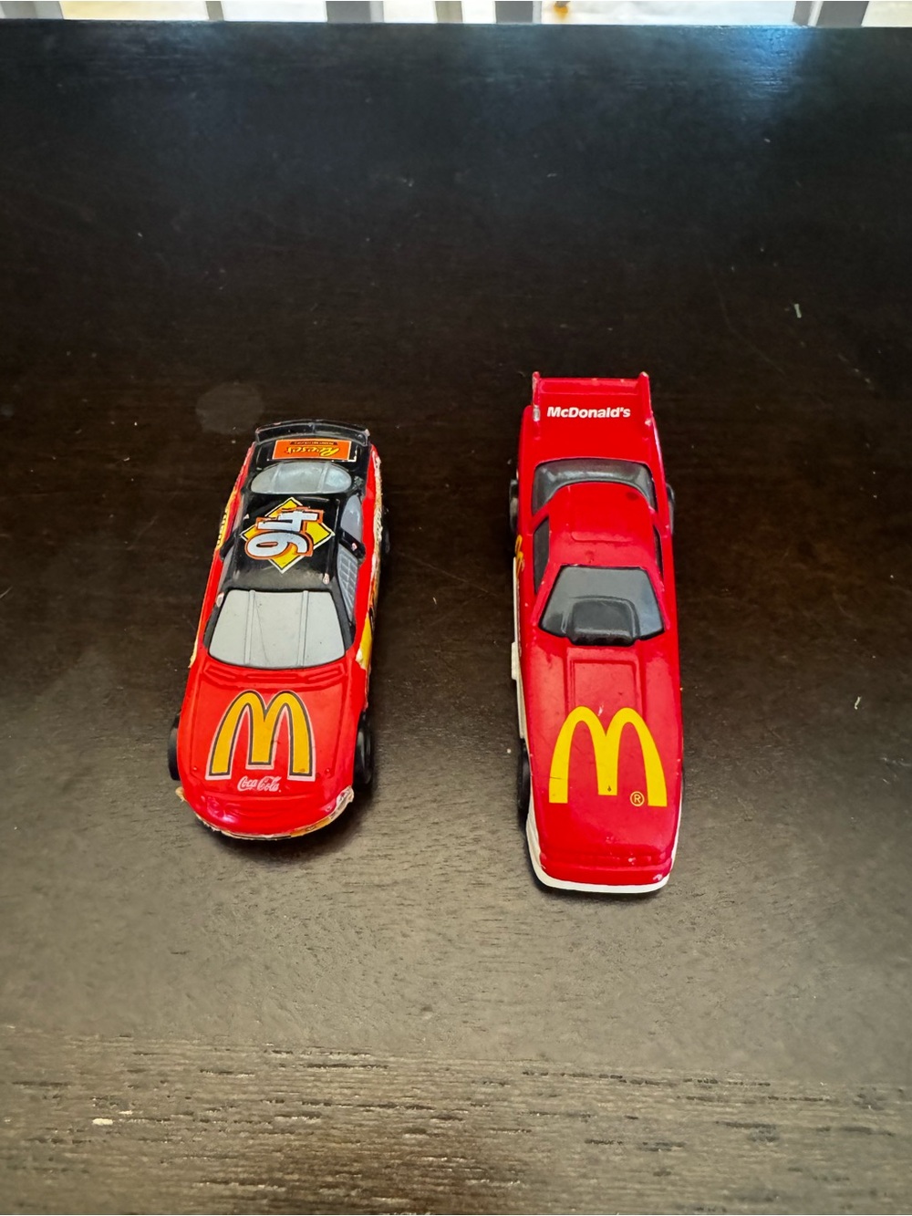 McDonald's Red and Yellow Twin Toy Race Cars